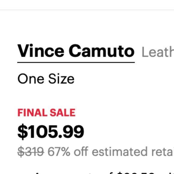 Leather Vince Camuto Tote Bag - Picture 6 of 6